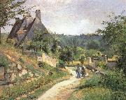 Camille Pissarro Chat in a small way those who USA oil painting artist